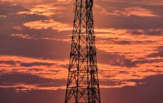 digital infrastructure at sunset